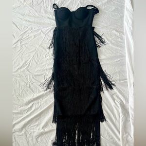 Bandage Fringe Maxi Dress